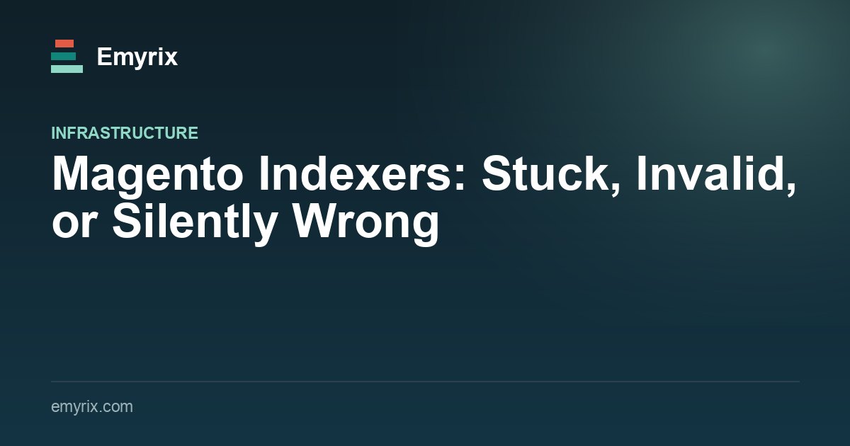 Magento Indexers: Stuck, Invalid, or Silently Wrong